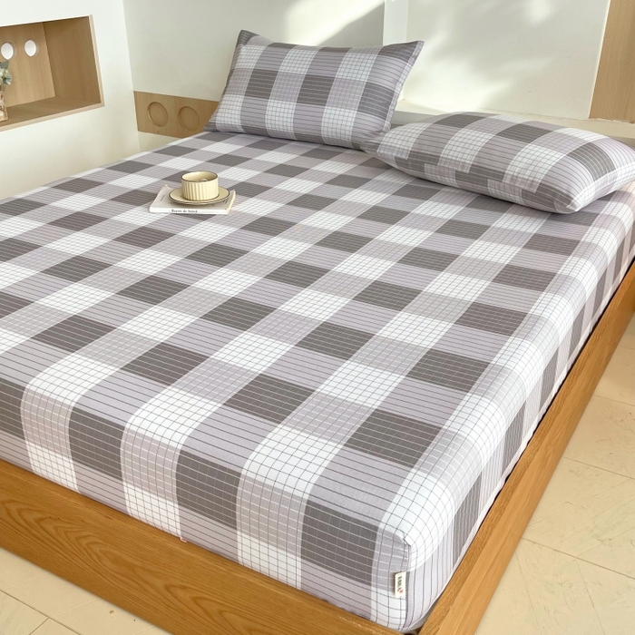 91家纺网 家纺一手货源 找家纺 慕尚家纺 2025新款全棉纯棉老粗布条格床笠款凉席席子 休闲生活-灰