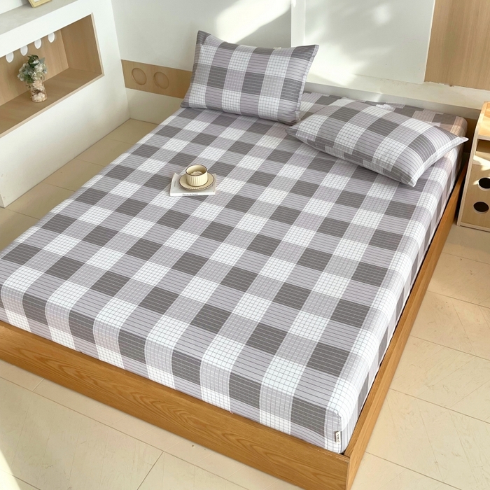 91家纺网 家纺一手货源 找家纺 慕尚家纺 2025新款全棉纯棉老粗布条格床笠款凉席席子 休闲生活-灰