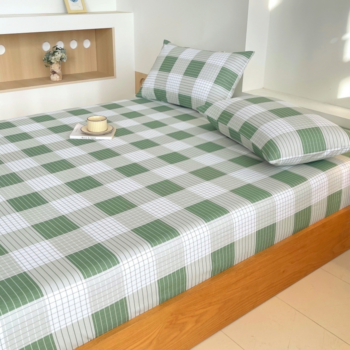 91家纺网 家纺一手货源 找家纺 慕尚家纺 2025新款全棉纯棉老粗布条格床笠款凉席席子 休闲生活-绿