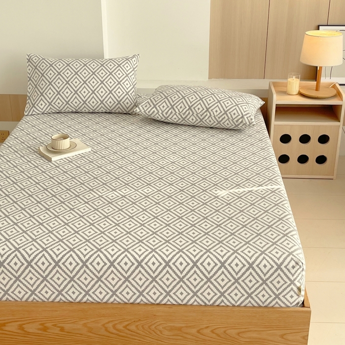 91家纺网 家纺一手货源 找家纺 慕尚家纺 2025新款全棉纯棉老粗布条格床笠款凉席席子 致青春