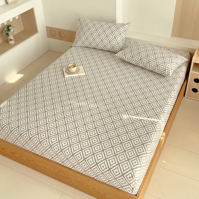 91家纺网 家纺一手货源 找家纺 慕尚家纺 2025新款全棉纯棉老粗布条格床笠款凉席席子 致青春