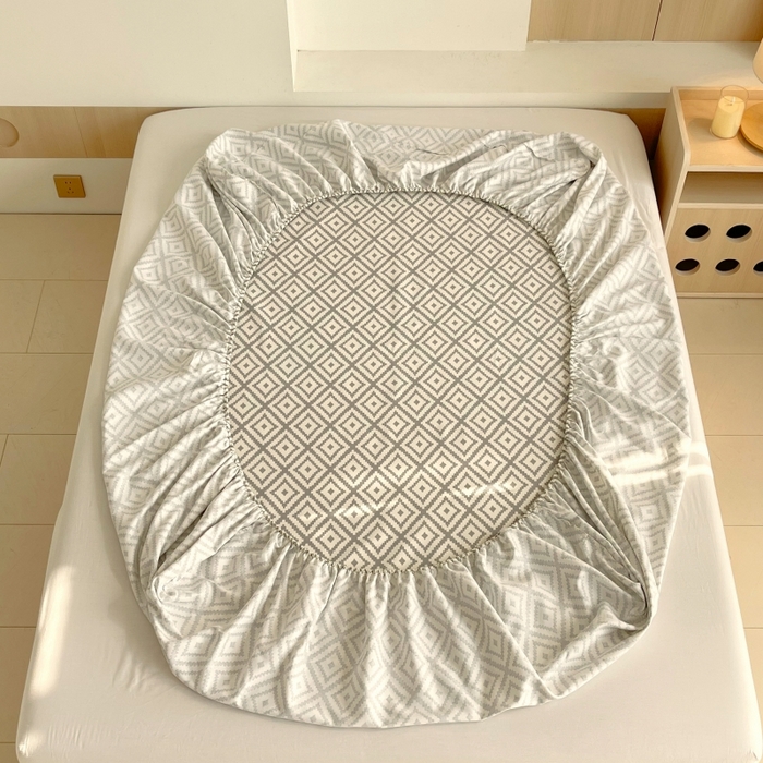 91家纺网 家纺一手货源 找家纺 慕尚家纺 2025新款全棉纯棉老粗布条格床笠款凉席席子 致青春