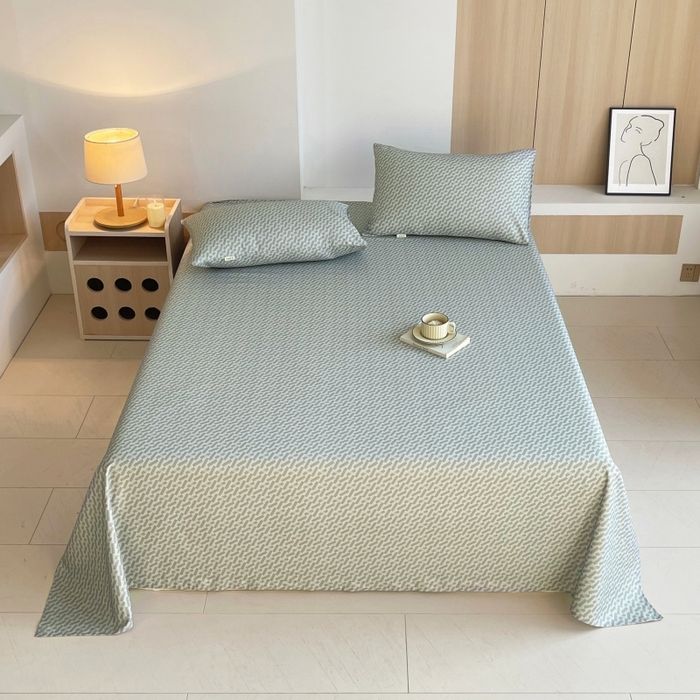 91家纺网 家纺一手货源 找家纺 （总）慕尚家纺 2025新款全棉纯棉老粗布条格床单款凉席席子