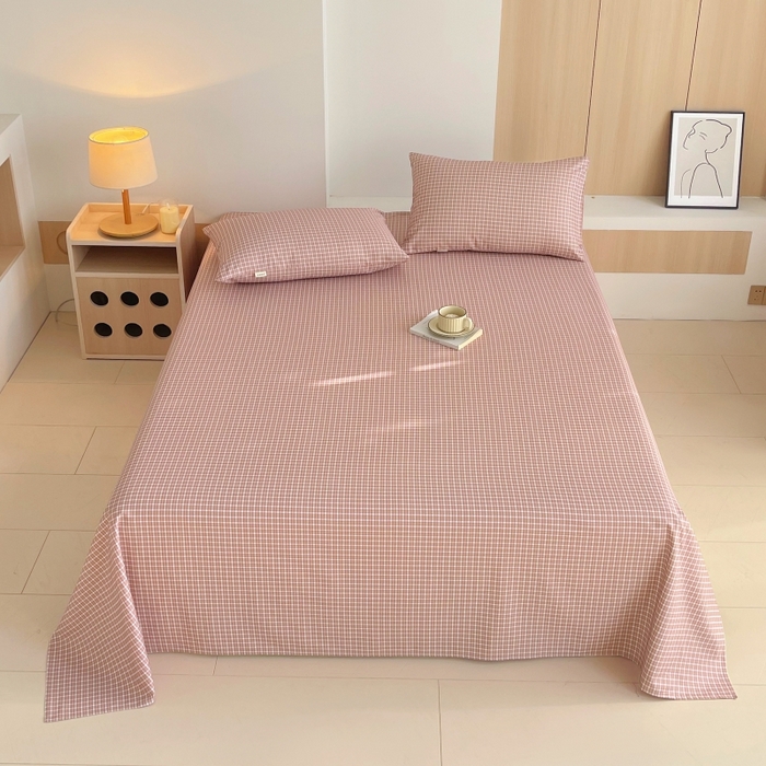 91家纺网 家纺一手货源 找家纺 （总）慕尚家纺 2025新款全棉纯棉老粗布条格床单款凉席席子