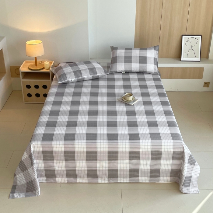 91家纺网 家纺一手货源 找家纺 （总）慕尚家纺 2025新款全棉纯棉老粗布条格床单款凉席席子