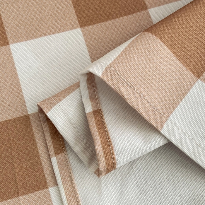 91家纺网 家纺一手货源 找家纺 慕尚家纺 2025新款全棉纯棉老粗布条格床单款凉席席子 艾格-咖