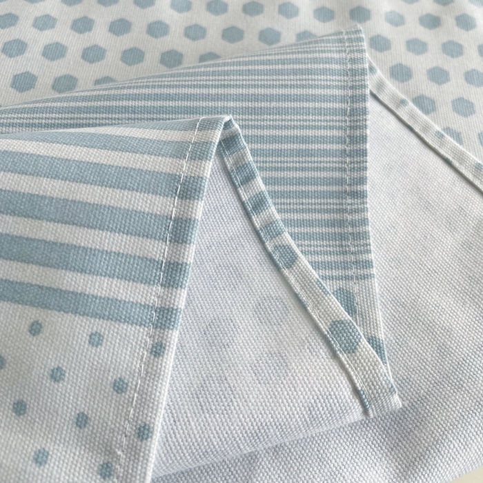 91家纺网 家纺一手货源 找家纺 慕尚家纺 2025新款全棉纯棉老粗布条格床单款凉席席子 暖光-蓝