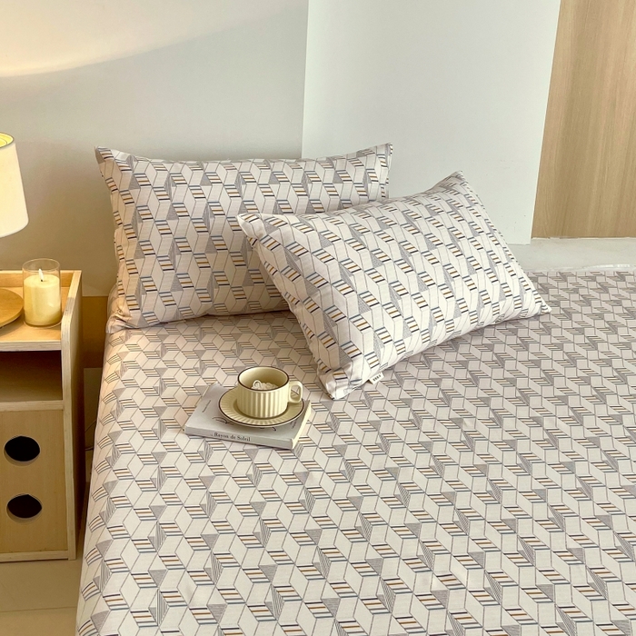 91家纺网 家纺一手货源 找家纺 慕尚家纺 2025新款全棉纯棉老粗布条格床单款凉席席子 朴雅