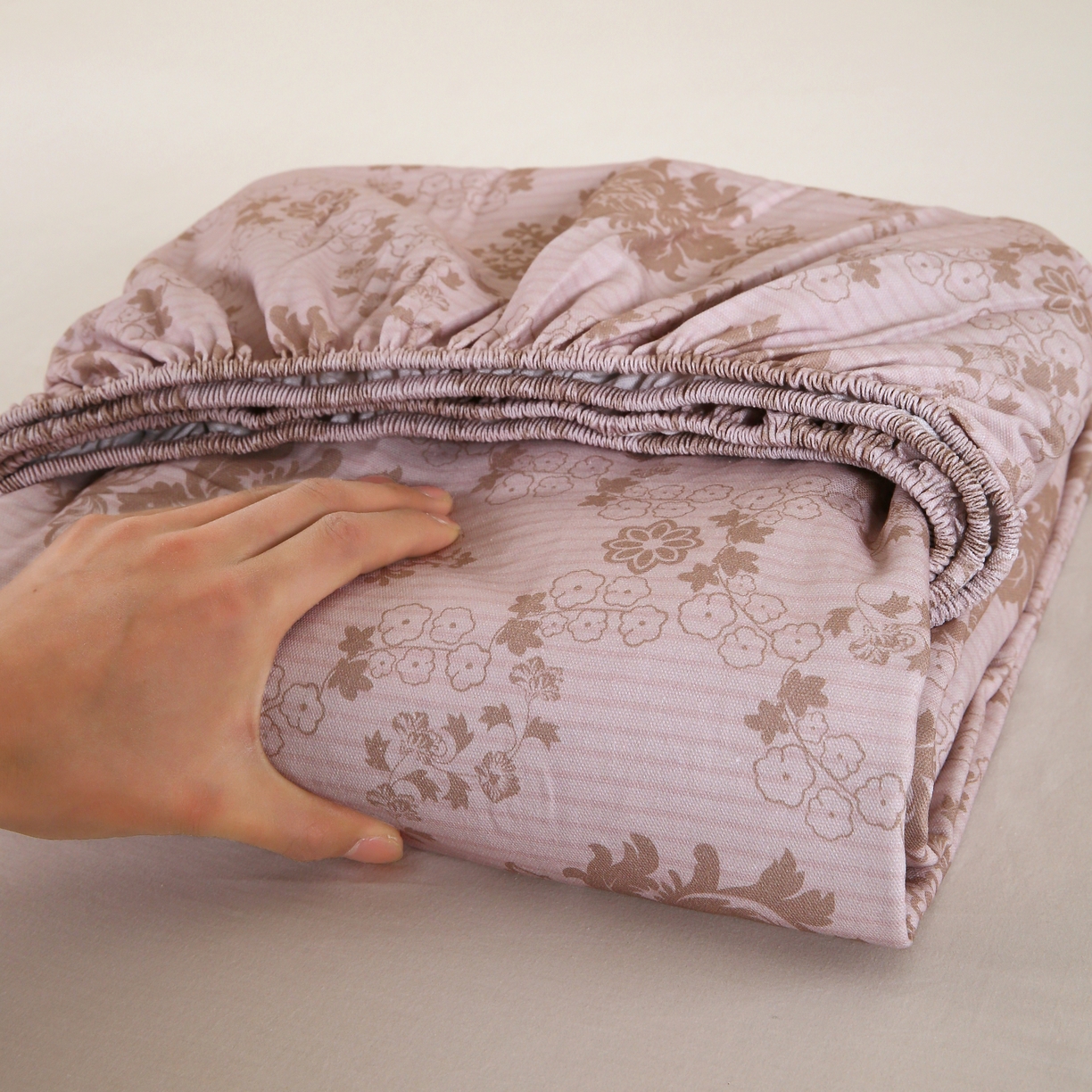 91家纺网 家纺一手货源 找家纺 （总）慕尚家纺 2025新款全棉纯棉老粗布花卉床笠款凉席席子