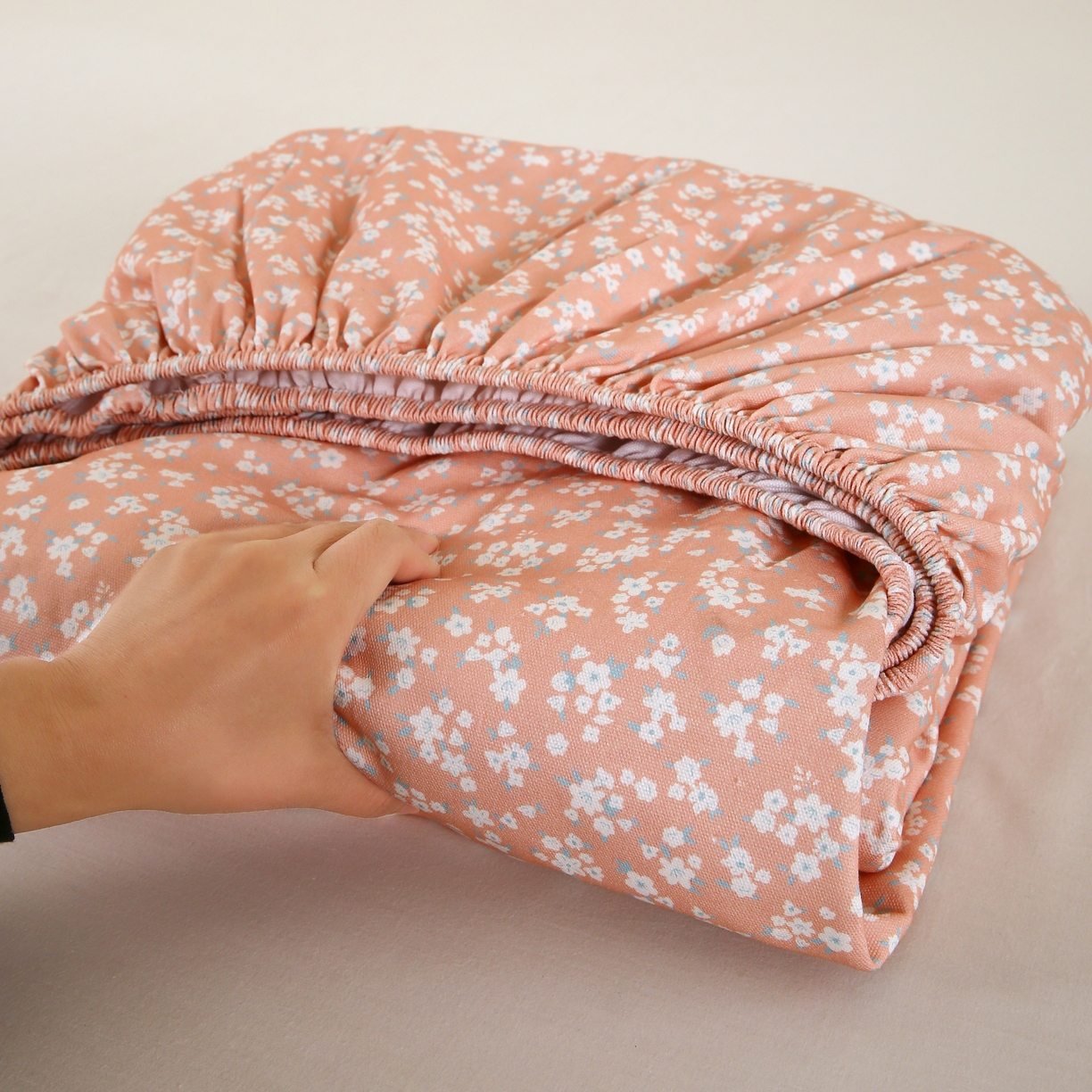 91家纺网 家纺一手货源 找家纺 （总）慕尚家纺 2025新款全棉纯棉老粗布花卉床笠款凉席席子