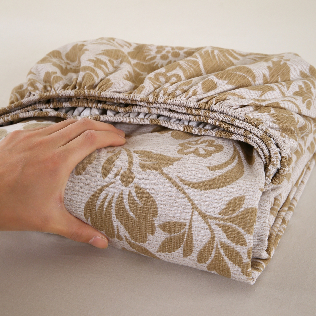 91家纺网 家纺一手货源 找家纺 （总）慕尚家纺 2025新款全棉纯棉老粗布花卉床笠款凉席席子