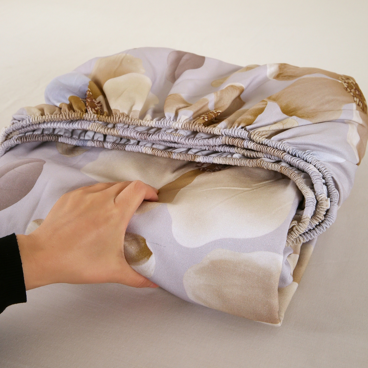 91家纺网 家纺一手货源 找家纺 （总）慕尚家纺 2025新款全棉纯棉老粗布花卉床笠款凉席席子