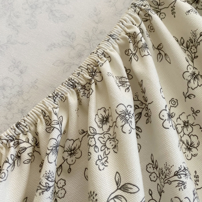 91家纺网 家纺一手货源 找家纺 慕尚家纺 2025新款全棉纯棉老粗布花卉床笠款凉席席子 繁花