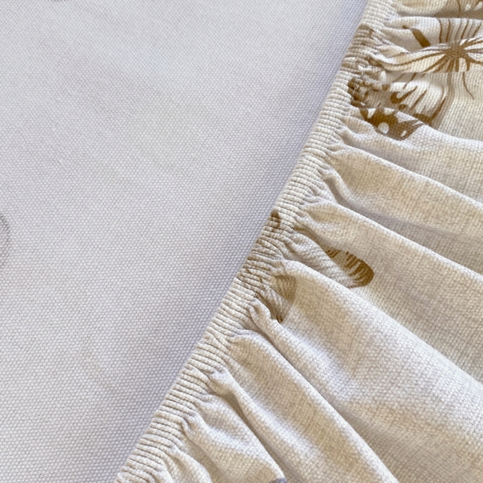 91家纺网 家纺一手货源 找家纺 慕尚家纺 2025新款全棉纯棉老粗布花卉床笠款凉席席子 花蝶纷飞