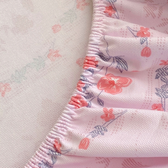 91家纺网 家纺一手货源 找家纺 慕尚家纺 2025新款全棉纯棉老粗布花卉床笠款凉席席子 花花世界