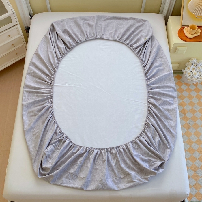 91家纺网 家纺一手货源 找家纺 慕尚家纺 2025新款全棉纯棉老粗布花卉床笠款凉席席子 梦境