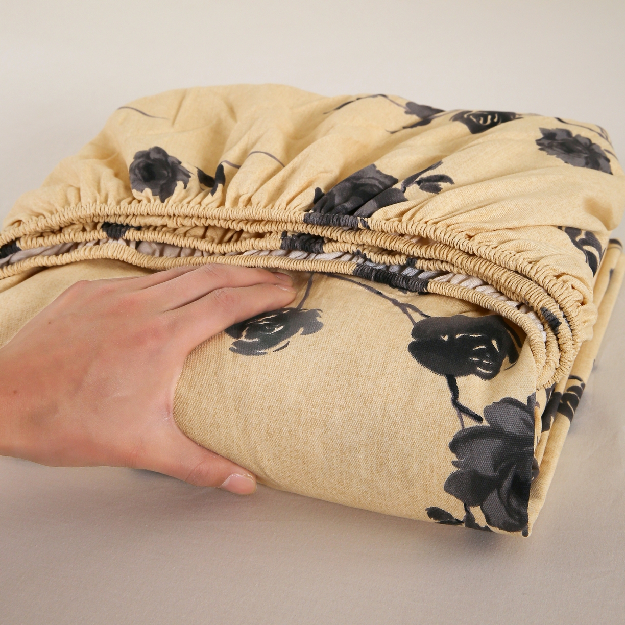 慕尚家纺 2025新款全棉纯棉老粗布花卉床笠款凉席席子 莫奈花