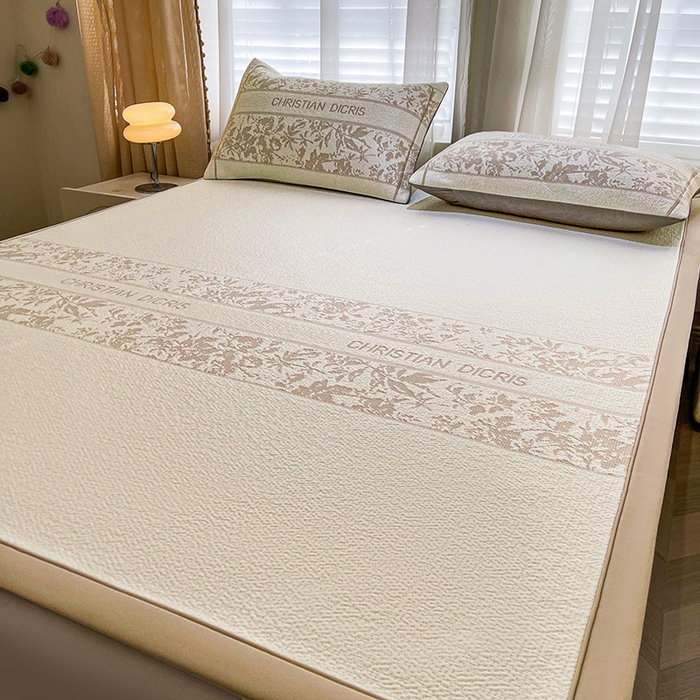 91家纺网 家纺一手货源 找家纺 （总）全季家居 2025新款A类乙纶PE花卉轻奢提花系列凉豆豆席