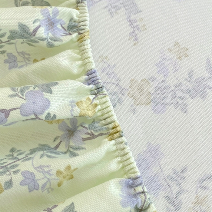 91家纺网 家纺一手货源 找家纺 慕尚家纺 2025新款全棉纯棉老粗布花卉床笠款凉席席子 香颂