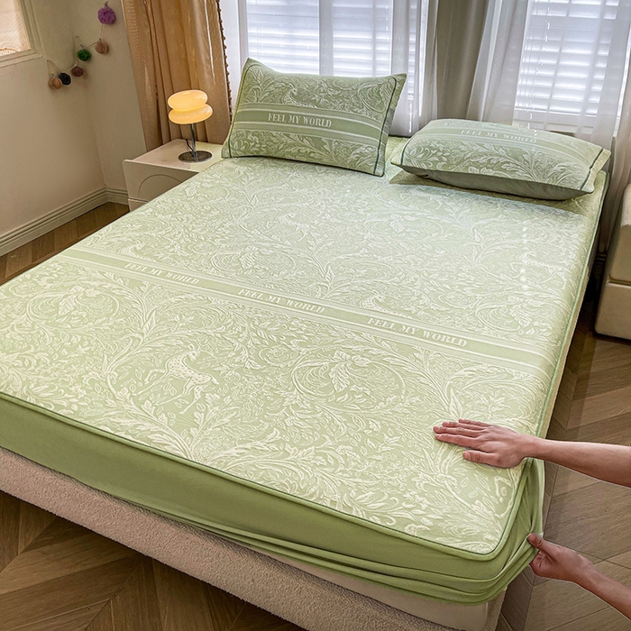 91家纺网 家纺一手货源 找家纺 （总）全季家居 2025新款A类乙纶PE花卉轻奢提花系列凉豆豆席