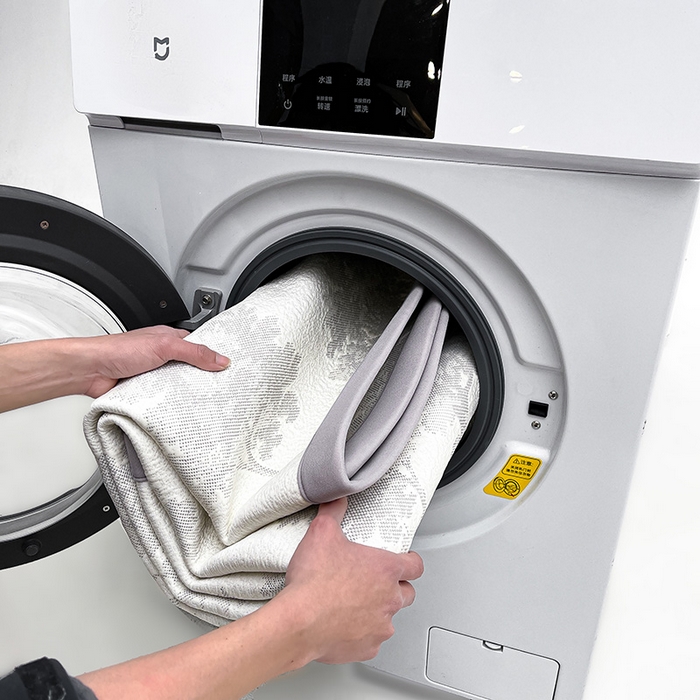 91家纺网 家纺一手货源 找家纺 全季家居 2025新款A类乙纶PE花卉轻奢提花系列凉豆豆席 床席款-迷雾森林-深棕