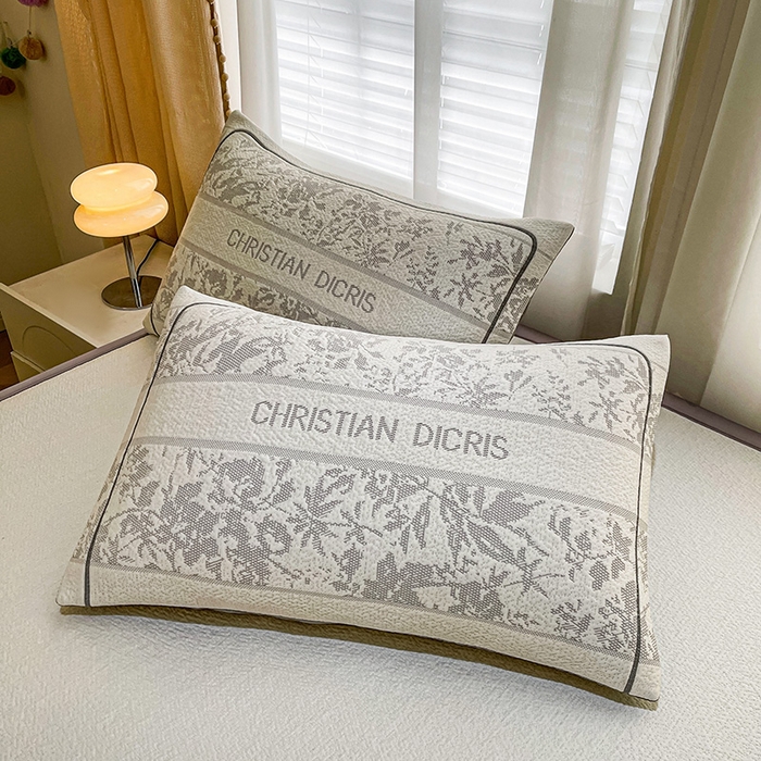 91家纺网 家纺一手货源 找家纺 全季家居 2025新款A类乙纶PE花卉轻奢提花系列凉豆豆席 床席款-浪漫枫林-浅灰