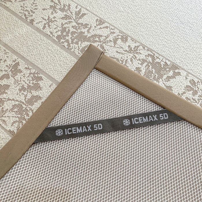 91家纺网 家纺一手货源 找家纺 全季家居 2025新款A类乙纶PE花卉轻奢提花系列凉豆豆席 床席款-浪漫枫林-浅咖