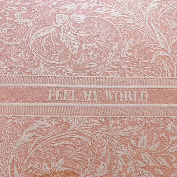 91家纺网 家纺一手货源 找家纺 全季家居 2025新款A类乙纶PE花卉轻奢提花系列凉豆豆席 床席款-麋鹿花园-淡粉