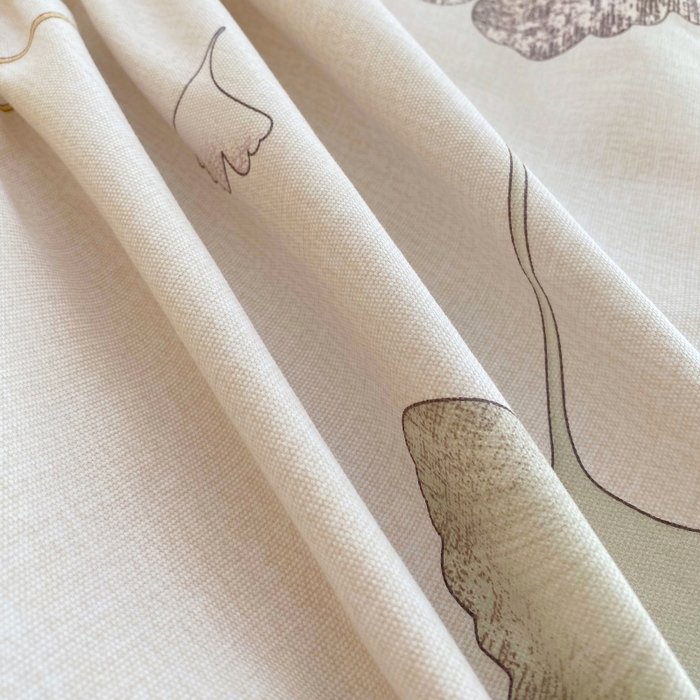 91家纺网 家纺一手货源 找家纺 慕尚家纺 2025新款全棉纯棉老粗布花卉床笠款凉席席子 银杏叶