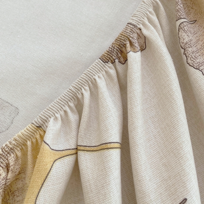 91家纺网 家纺一手货源 找家纺 慕尚家纺 2025新款全棉纯棉老粗布花卉床笠款凉席席子 银杏叶