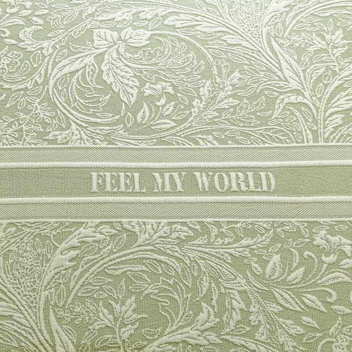 91家纺网 家纺一手货源 找家纺 全季家居 2025新款A类乙纶PE花卉轻奢提花系列凉豆豆席 床席款-麋鹿花园-水绿