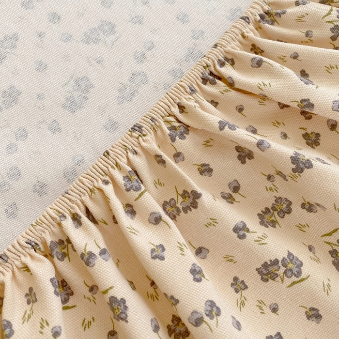 91家纺网 家纺一手货源 找家纺 慕尚家纺 2025新款全棉纯棉老粗布花卉床笠款凉席席子 紫韵