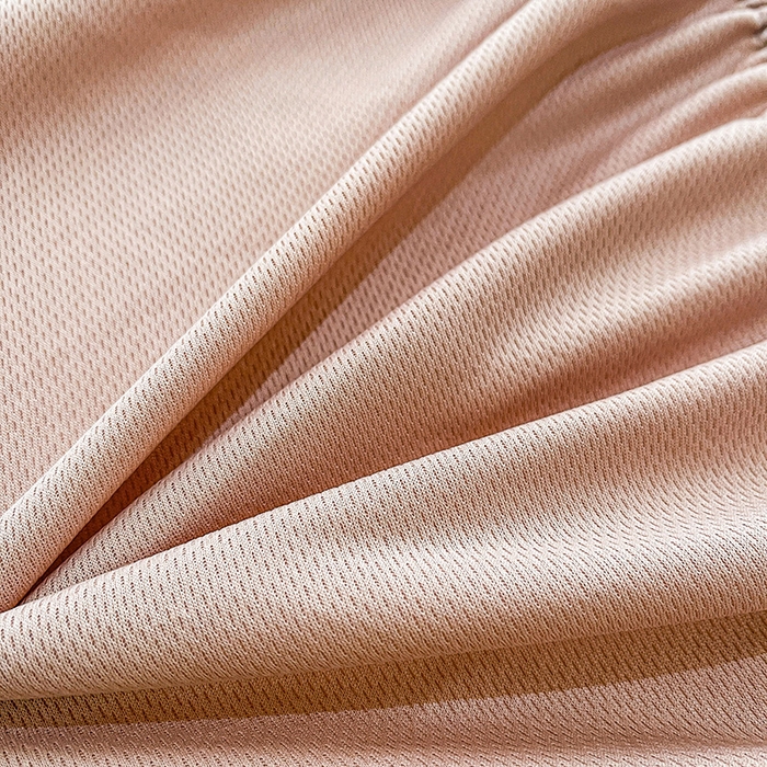 91家纺网 家纺一手货源 找家纺 全季家居 2025新款A类乙纶PE花卉轻奢提花系列凉豆豆席 床笠款-麋鹿花园-淡粉