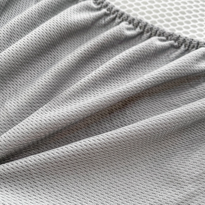 91家纺网 家纺一手货源 找家纺 全季家居 2025新款A类乙纶PE花卉轻奢提花系列凉豆豆席 床笠款-麋鹿花园-浅灰