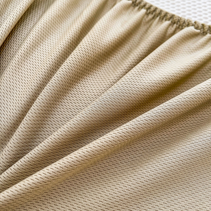 91家纺网 家纺一手货源 找家纺 全季家居 2025新款A类乙纶PE花卉轻奢提花系列凉豆豆席 床笠款-麋鹿花园-浅咖