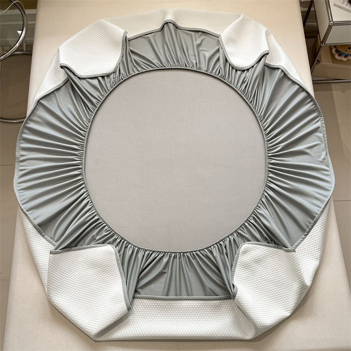 91家纺网 家纺一手货源 找家纺 启程家纺 2025新款凉豆豆复合三明治刺绣款凉席席子-床笠款 好伙伴-白-床笠款