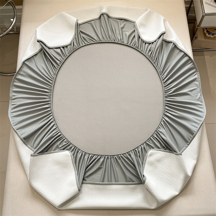 91家纺网 家纺一手货源 找家纺 启程家纺 2025新款凉豆豆复合三明治刺绣款凉席席子-床笠款 熊猫-白-床笠款