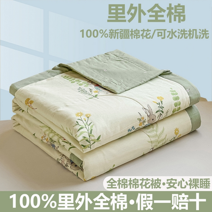 91家纺网 家纺一手货源 找家纺 （总）小石头家纺 2025新款里外全棉A类纯棉棉花小碎花夏被包质检=买家秀