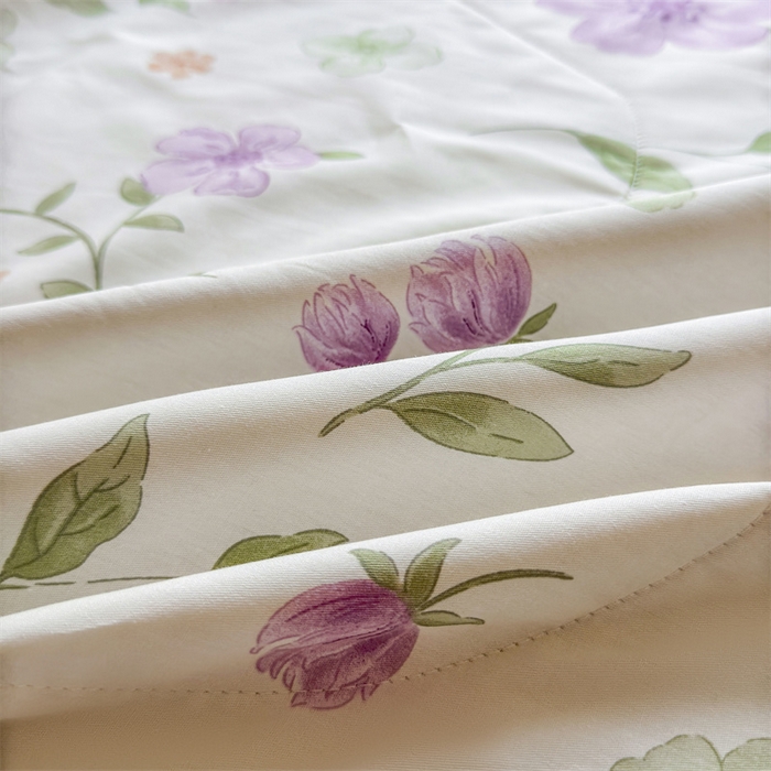 91家纺网 家纺一手货源 找家纺 小石头家纺 2025新款里外全棉A类纯棉棉花小碎花夏被包质检=买家秀 缤纷花朵