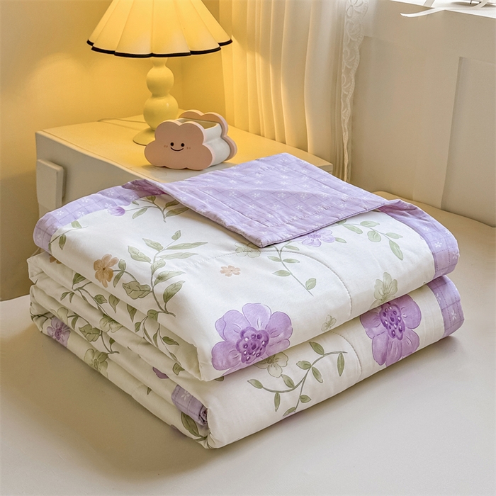 91家纺网 家纺一手货源 找家纺 小石头家纺 2025新款里外全棉A类纯棉棉花小碎花夏被包质检=买家秀 缤纷花朵