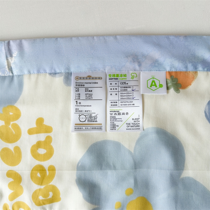 91家纺网 家纺一手货源 找家纺 小石头家纺 2025新款里外全棉A类纯棉棉花小碎花夏被包质检=买家秀 蓝色花海