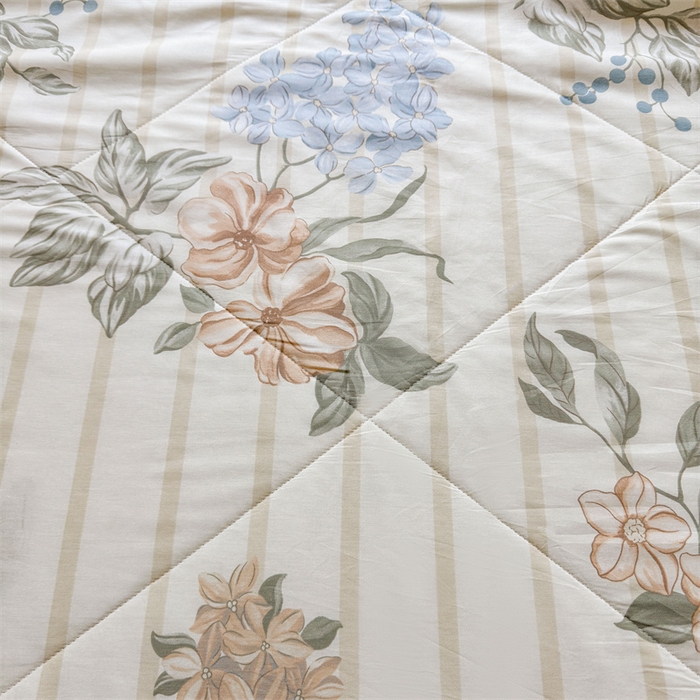 91家纺网 家纺一手货源 找家纺 小石头家纺 2025新款里外全棉A类纯棉棉花小碎花夏被包质检=买家秀 四季花园