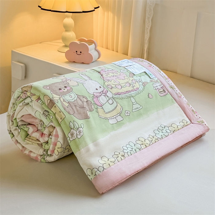 91家纺网 家纺一手货源 找家纺 小石头家纺 2025新款里外全棉A类纯棉棉花小碎花夏被包质检=买家秀 欢乐派对