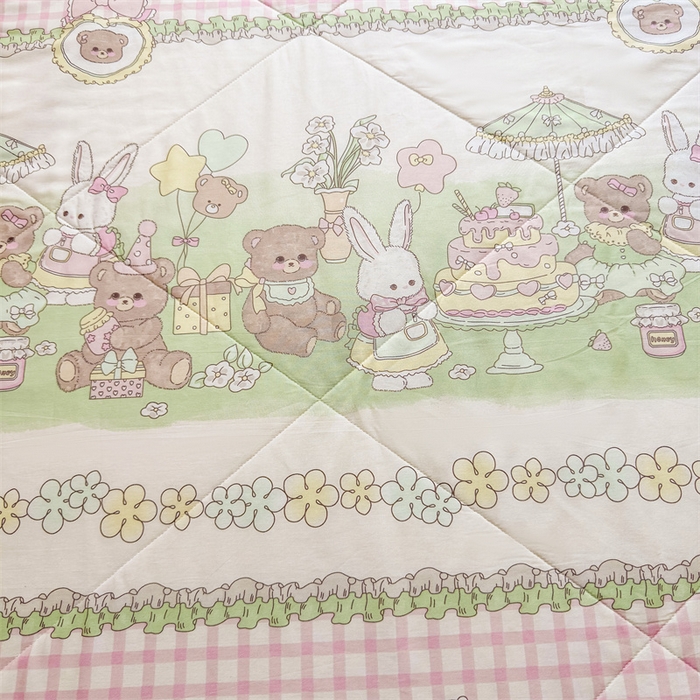 91家纺网 家纺一手货源 找家纺 小石头家纺 2025新款里外全棉A类纯棉棉花小碎花夏被包质检=买家秀 欢乐派对