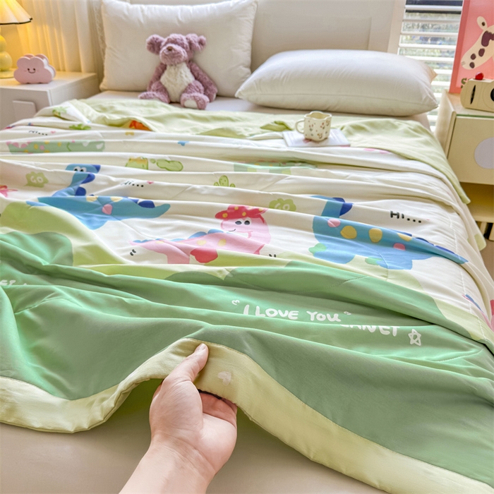 91家纺网 家纺一手货源 找家纺 小石头家纺 2025新款里外全棉A类纯棉棉花小碎花夏被包质检=买家秀 恐龙乐园