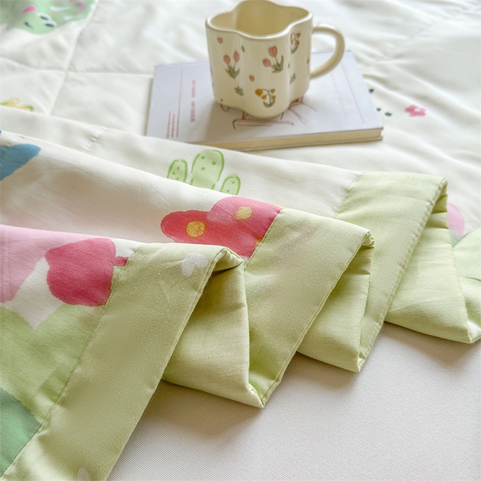 91家纺网 家纺一手货源 找家纺 小石头家纺 2025新款里外全棉A类纯棉棉花小碎花夏被包质检=买家秀 恐龙乐园