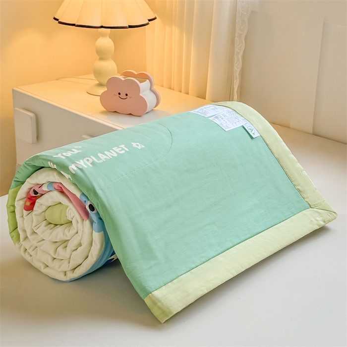 91家纺网 家纺一手货源 找家纺 小石头家纺 2025新款里外全棉A类纯棉棉花小碎花夏被包质检=买家秀 恐龙乐园