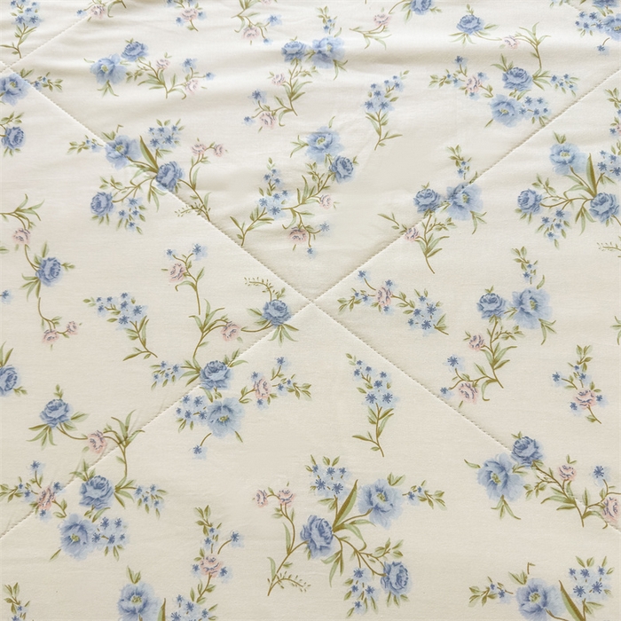 91家纺网 家纺一手货源 找家纺 小石头家纺 2025新款里外全棉A类纯棉棉花小碎花夏被包质检=买家秀 蓝色繁花