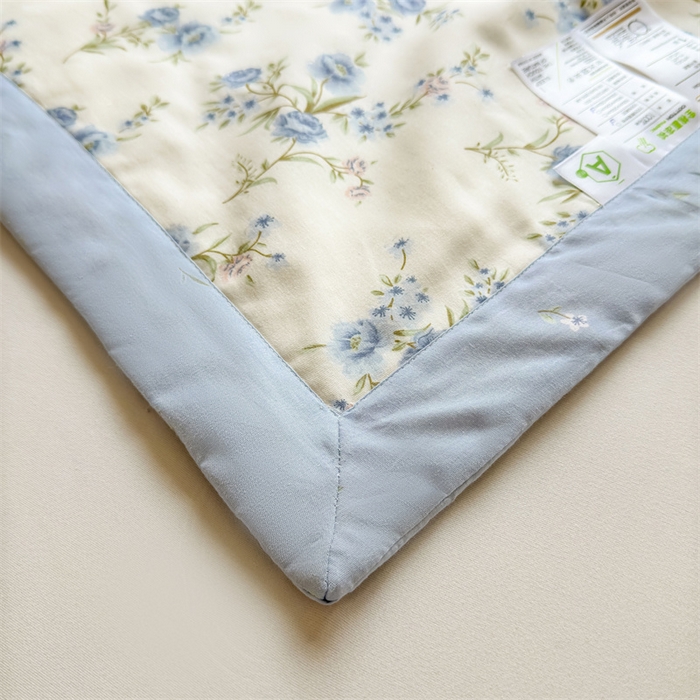 91家纺网 家纺一手货源 找家纺 小石头家纺 2025新款里外全棉A类纯棉棉花小碎花夏被包质检=买家秀 蓝色繁花