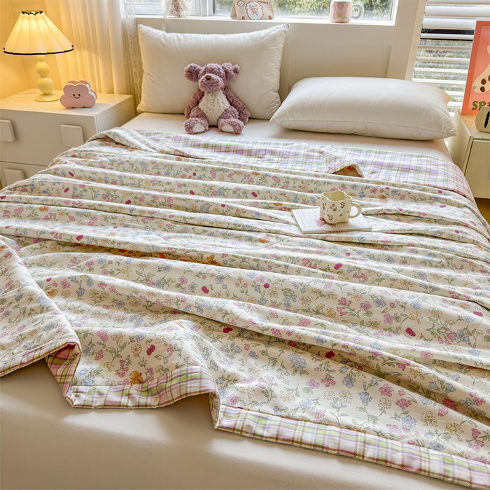 91家纺网 家纺一手货源 找家纺 小石头家纺 2025新款里外全棉A类纯棉棉花小碎花夏被包质检=买家秀 洛洛碎花